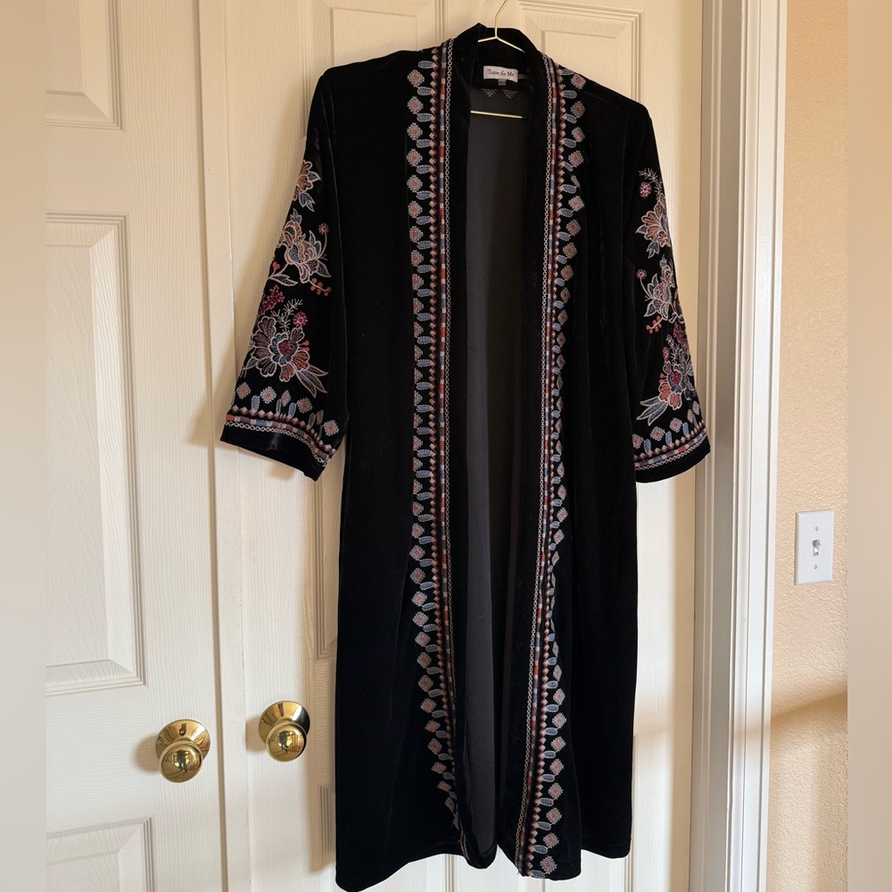 Time for Me Black Velvet Jacket XL